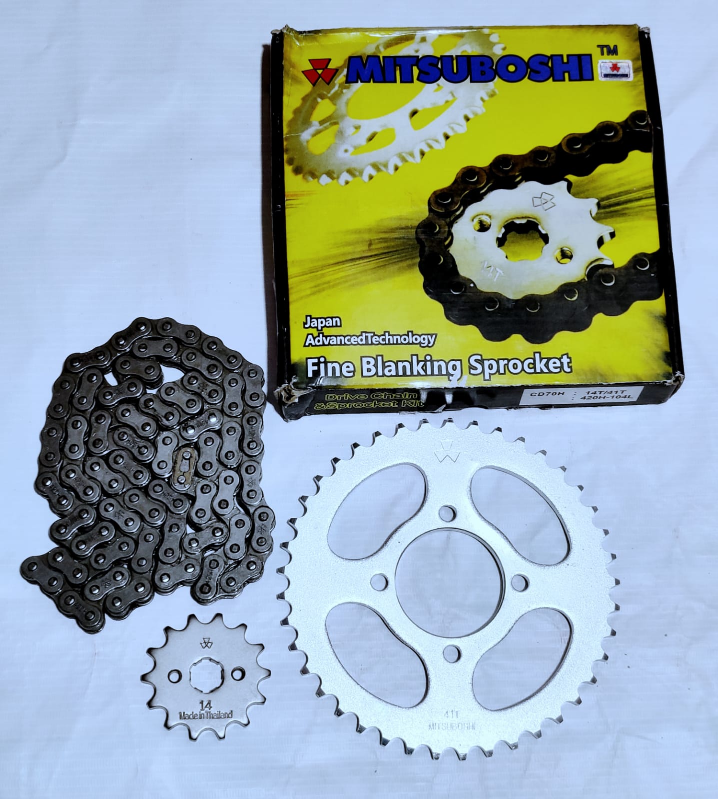 Chain Sprocket Kit Cd 70 70 Dream Mitsuboshi Grari Set Complete Cd 70 Mitsuboshi Motoparts